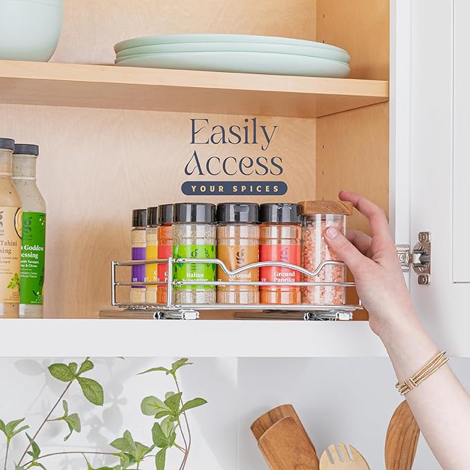 Pull Out Cabinet Organizer for Spices, Cans - Image 6