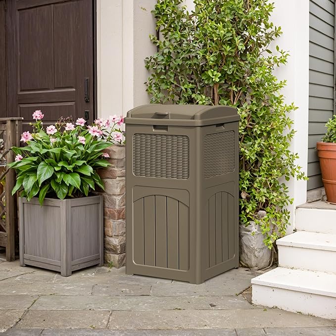 YESHOMY 4 Pack Outdoor Trash Can - Image 5