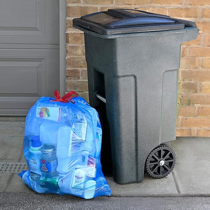 Amazon Basics Blue Recycling Trash Bags, 13 Gallon - Image 5