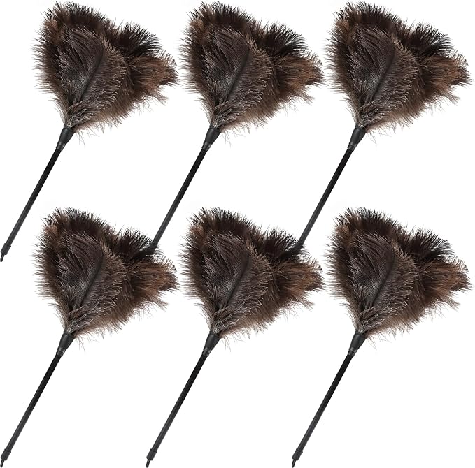 Ostrich Feather Duster-14.9 Inch Mini Natural Feathers Dusters by FeelFunFeather