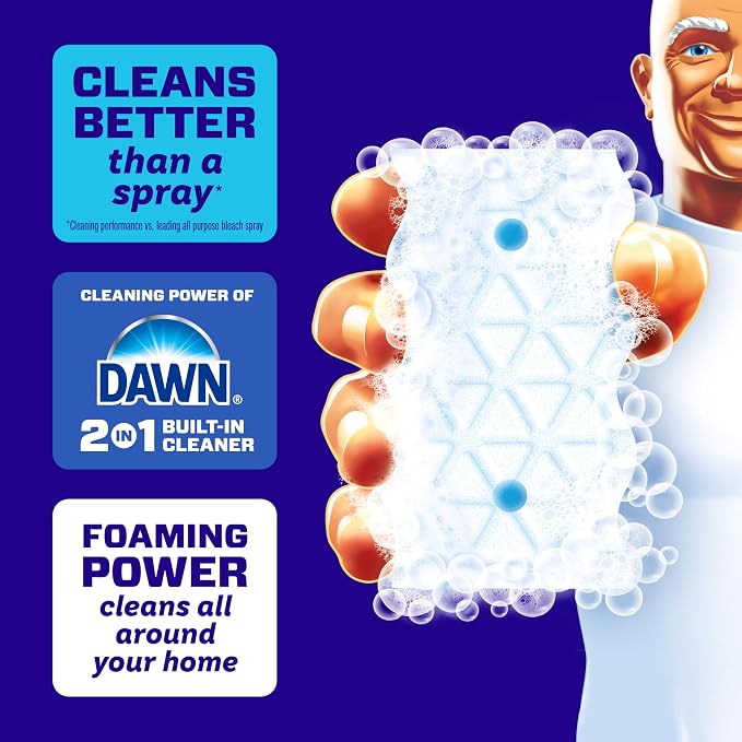 Mr. Clean Magic Eraser Foaming Sponge, All Purpose Cleaner, Dawn Cleaning Power - Image 2