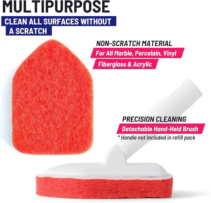 Replacement Scrubber Refill for Moku Home Extendable Tub Tile Shower Brush for - Image 3