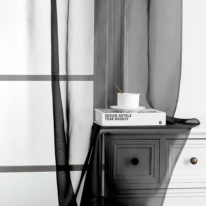 Chyhomenyc Black Sheer Scarf Valances - Image 7