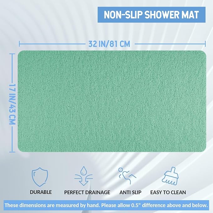 Non-Slip Bathtub Mat, Anti Slip Shower Mat, Fast Drying Bathtub Mats, Foot - Image 2