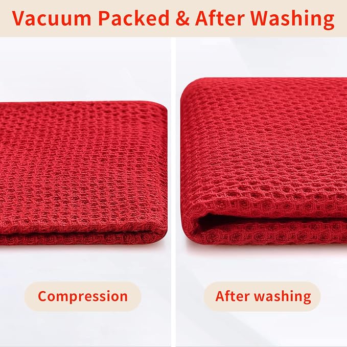 Homaxy 100% Cotton Waffle Weave Kitchen Dish Cloths, Ultra Soft Absorbent Quick - Image 7