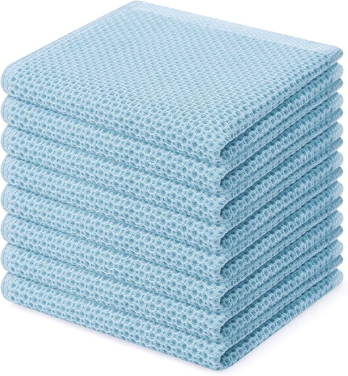 Homaxy 100% Cotton Waffle Weave Kitchen Dish Cloths, Ultra Soft Absorbent Quick by Homaxy
