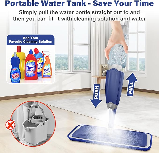 Microfiber Spray Mop for Floors Cleaning: Wet Dry Hardwood Floor Mops - Image 6