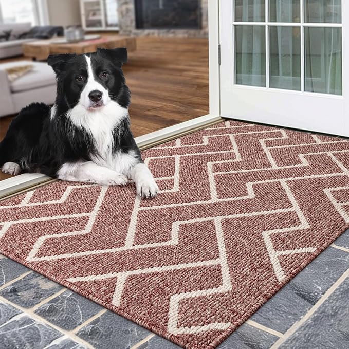 hicorfe Indoor Doormat, Front Back Door Mat Rubber Backing Non Slip Door Mats by Hicorfe