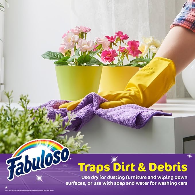 Fabuloso Microfiber Cleaning Cloths, Rainbow - Image 4