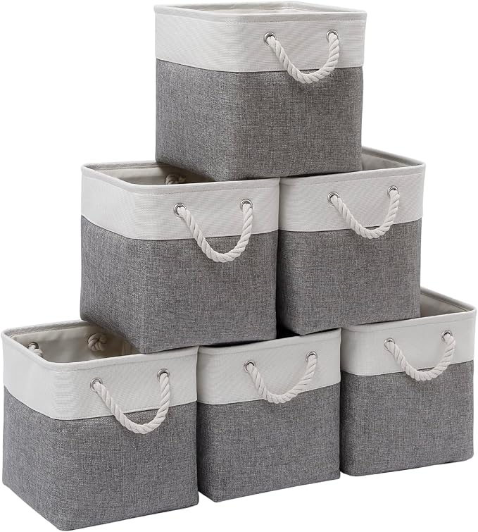 Cube Storage Bins, Collapsible Fabric Cube Storage Bin, 11 Inch Cube Storage by BOFUGA