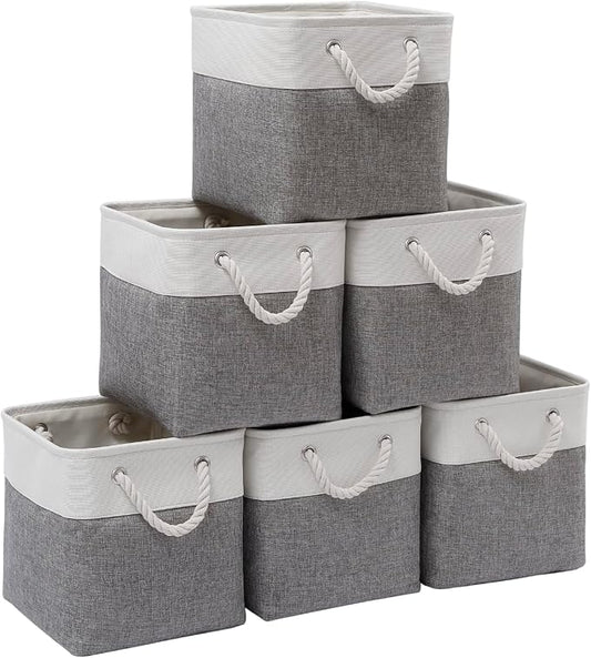 Cube Storage Bins, Collapsible Fabric Cube Storage Bin, 11 Inch Cube Storage by BOFUGA