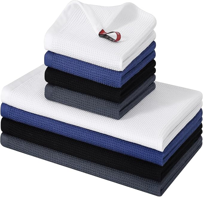 Homaxy 100% Cotton Kitchen Towels and Dishcloths Set by Homaxy