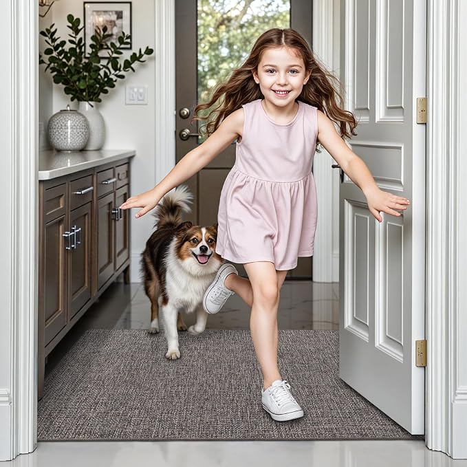 LUMI Large Indoor Door Mat, Easy Clean Low Profile Ultra Thin Entryway - Image 4