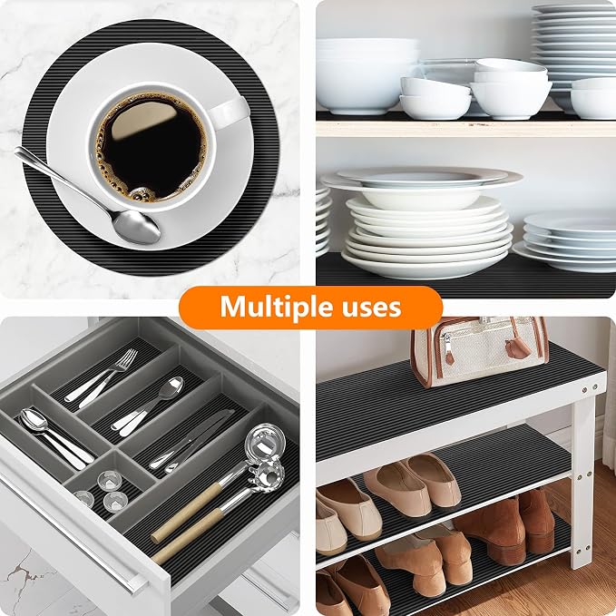Shelf Liners for Kitchen Cabinets Non Adhesive Drawer Liner EVA Material - Image 2