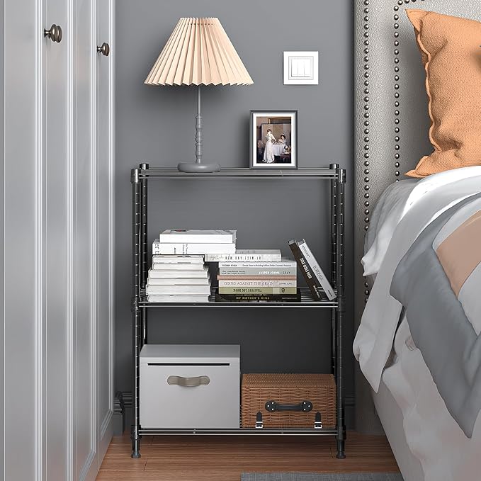 450 lbs Steel Storage Shelving 3-Tier Utility Shelving Unit Steel Organizer - Image 8