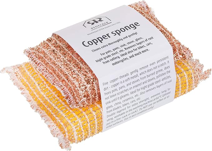 REDECKER Kitchen Woven Copper Sponge, 2-Piece by Redecker