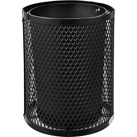 Global Industrial Outdoor Diamond Steel Trash Can - Image 3