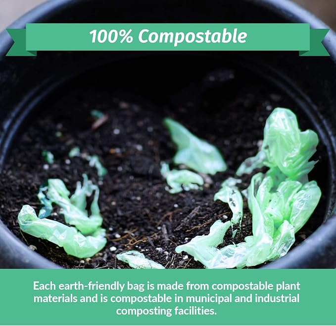 Reli. Compostable 33 Gallon Trash Bags | 80 Count Bulk | ASTM D6400 | Green | - Image 2