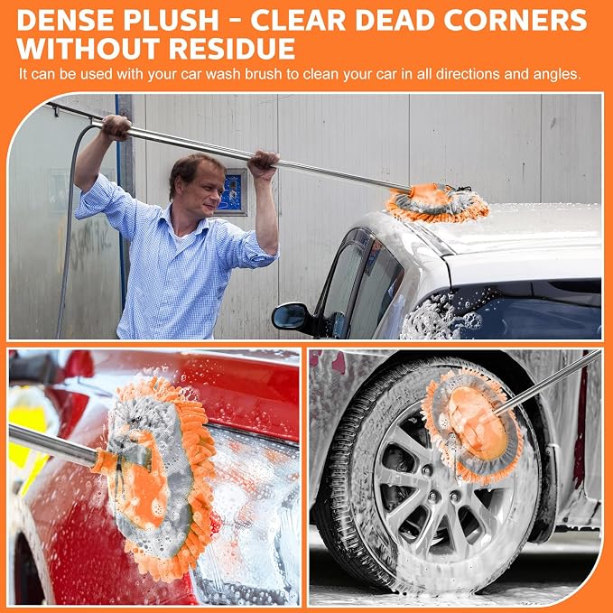 Layhit 5 Pcs Car Wash Mitt Set, Brush Not Included, Microfiber Mitt Cleaning - Image 6