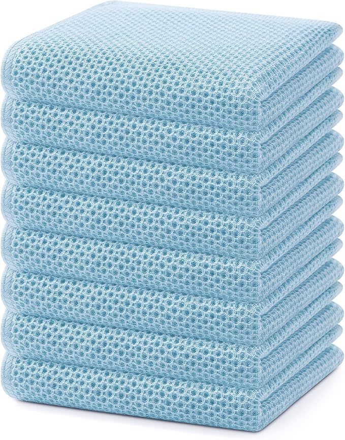 Homaxy 100% Cotton Waffle Weave Kitchen Dish Towels, Ultra Soft Absorbent Quick by Homaxy