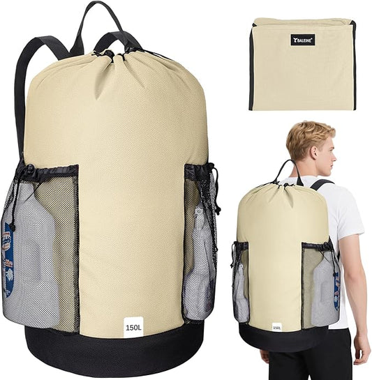 BALEINE 150L Laundry Bag Backpack, 900D Oxford Fabric Large Travel Laundry Bags by BALEINE