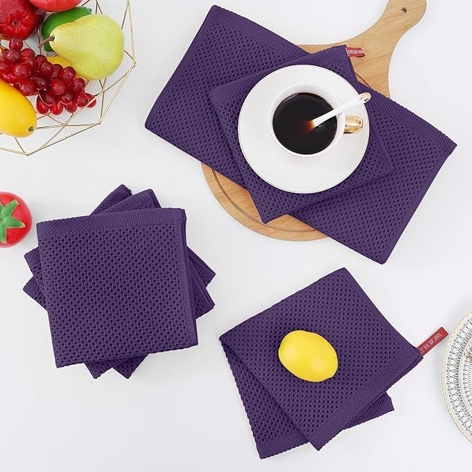 Homaxy 100% Cotton Waffle Weave Kitchen Dish Cloths, Ultra Soft Absorbent Quick - Image 7