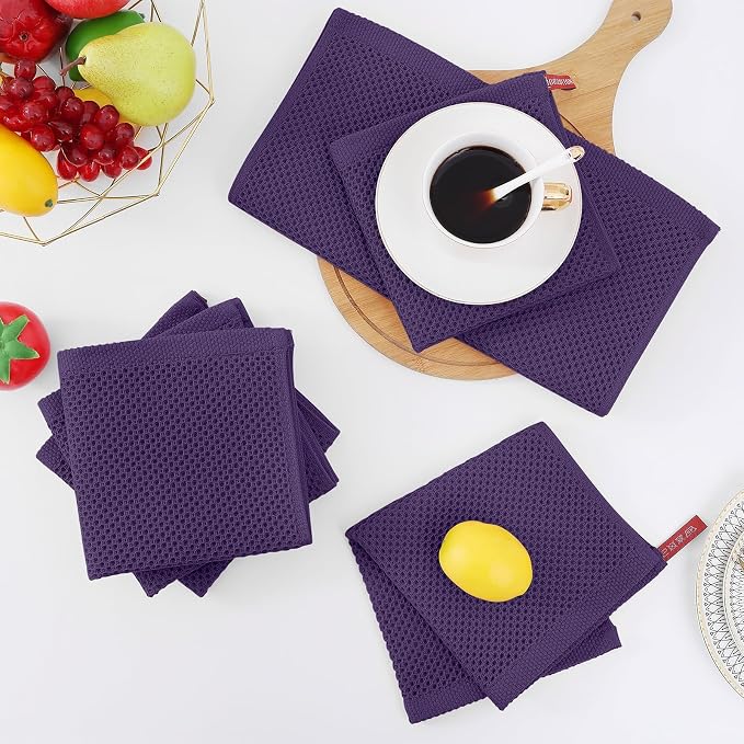 Homaxy 100% Cotton Waffle Weave Kitchen Dish Cloths, Ultra Soft Absorbent Quick - Image 7