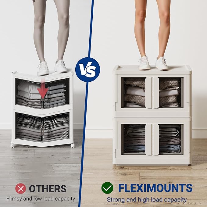FLEXIMOUNTS 75 QT Stackable Storage Bins - Image 4