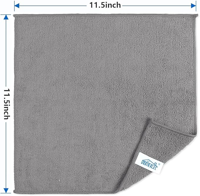 HOMEXCEL Grey Microfiber Cleaning Cloth, 50 Pack Cleaning Towels - Image 7