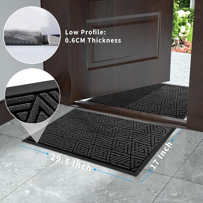 Yimobra Outdoor Mats for Front Door 29.5x17, All-Weather Waterproof Non-Slip - Image 7