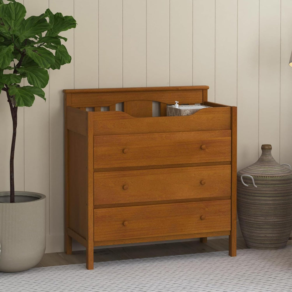Davinci Jayden 3-Drawer Changer Dresser in Chestnut, GREENGUARD Gold and FSC®...
