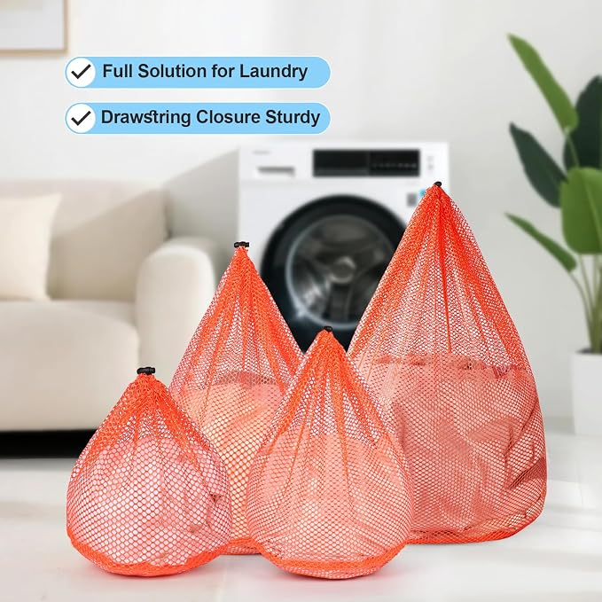 4Pcs Mesh Laundry Bags Washing Machine Mesh Wash Bags - Image 3