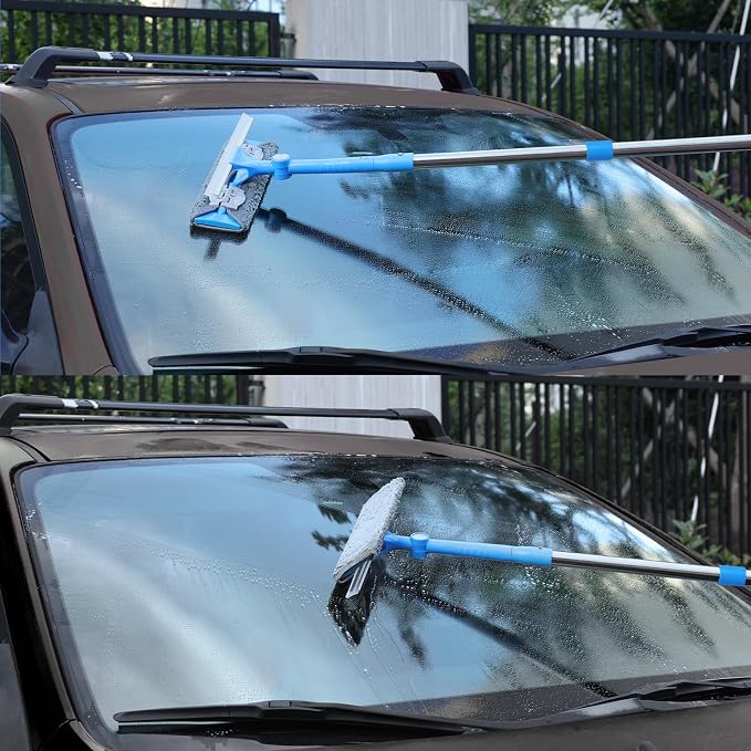6.7 Feet Window Squeegee, 2-in-1 Window Cleaner Tool - Image 6