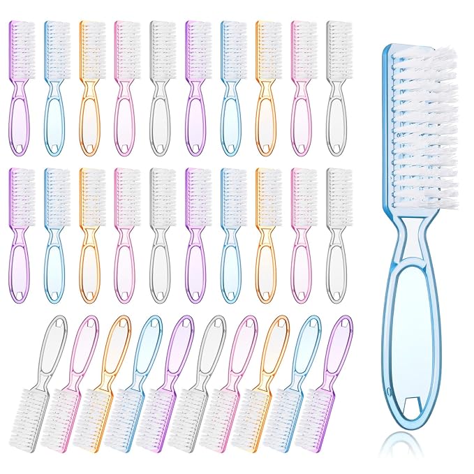 50 Pcs Handle Grip Nail Scrubber Brushes, Manicure Pedicure Cleaning Brushes by Unknown