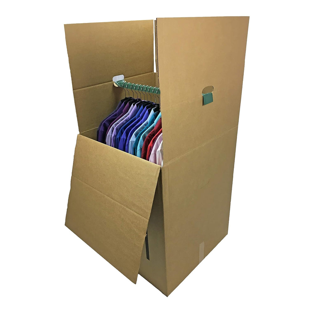 Uboxes "Shorty Space Saving Wardrobe Moving Boxes (Bundle of 6) 20"...