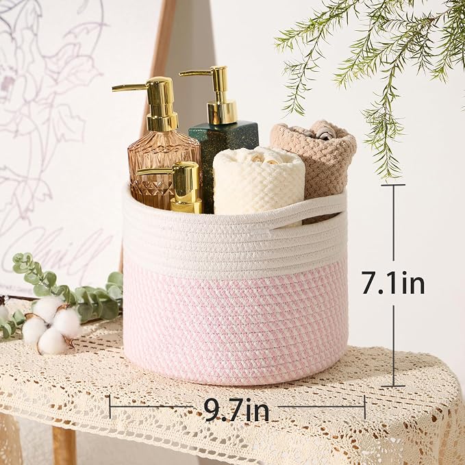 Small Basket for Organizing | Cube Shelf Closet Storage Baskets | 9.7×9.7×7.1” - Image 3