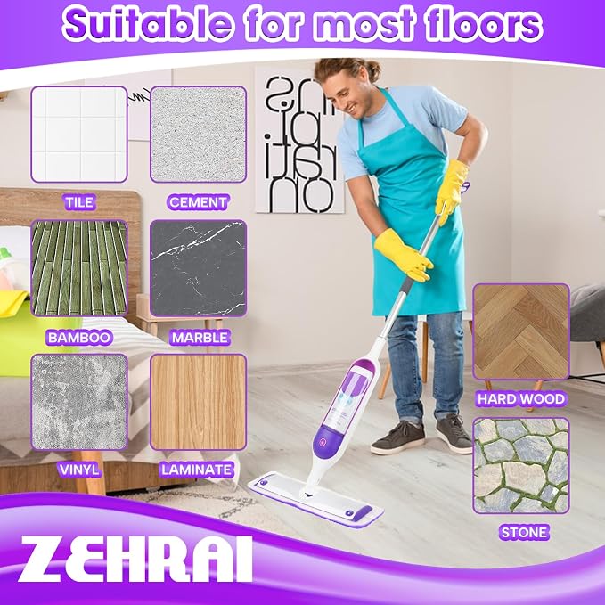 6 Pack Reusable Microfiber Mop Pads - Image 7