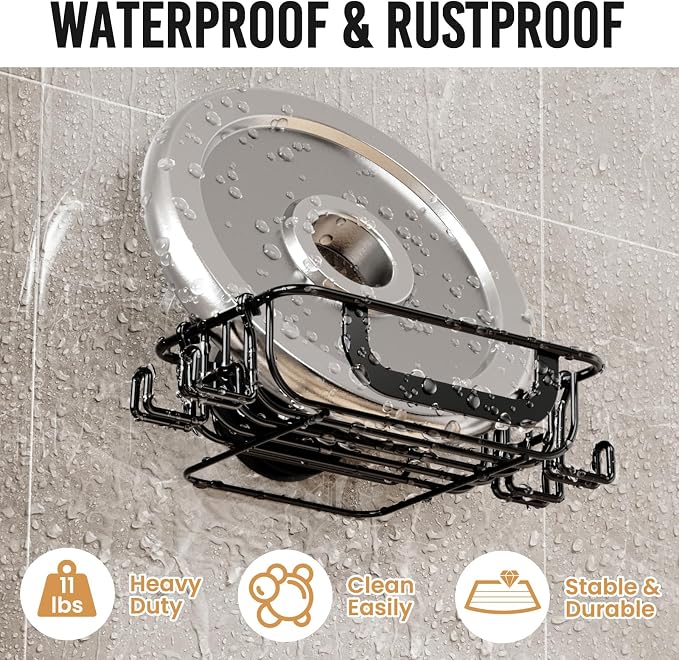 LEVERLOC Soap Holder Dish for Shower Wall, Bar Suction Cup Soap Saver Tray - Image 2