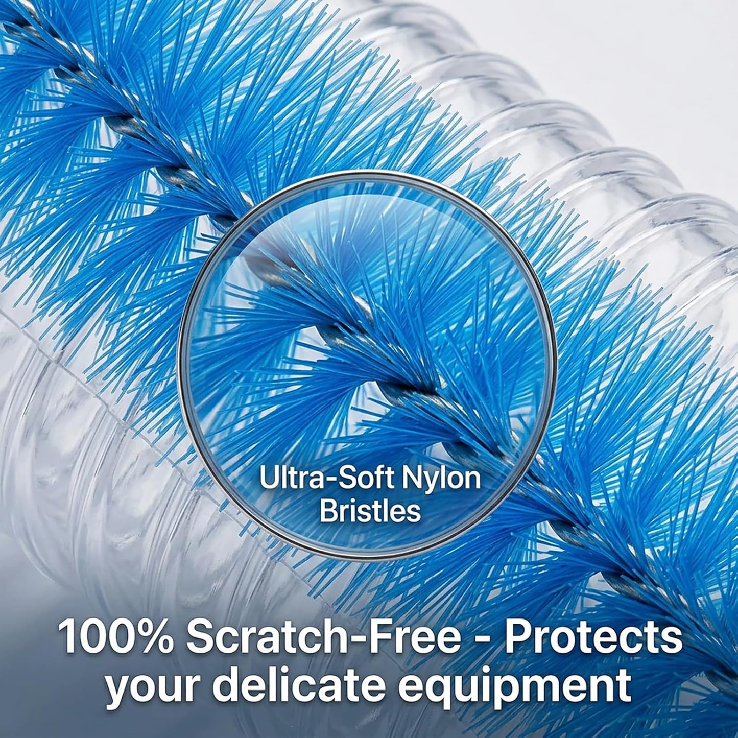 67" Flexible Drain Brush Set, Double Ended Long Hose Pipe Cleaner with 2 Pcs 8.2" Straw Cleaning Brushes, Nylon Tube Cleaner Tool for Refrigerator Defrost, Aquarium Filter, Sink Drain