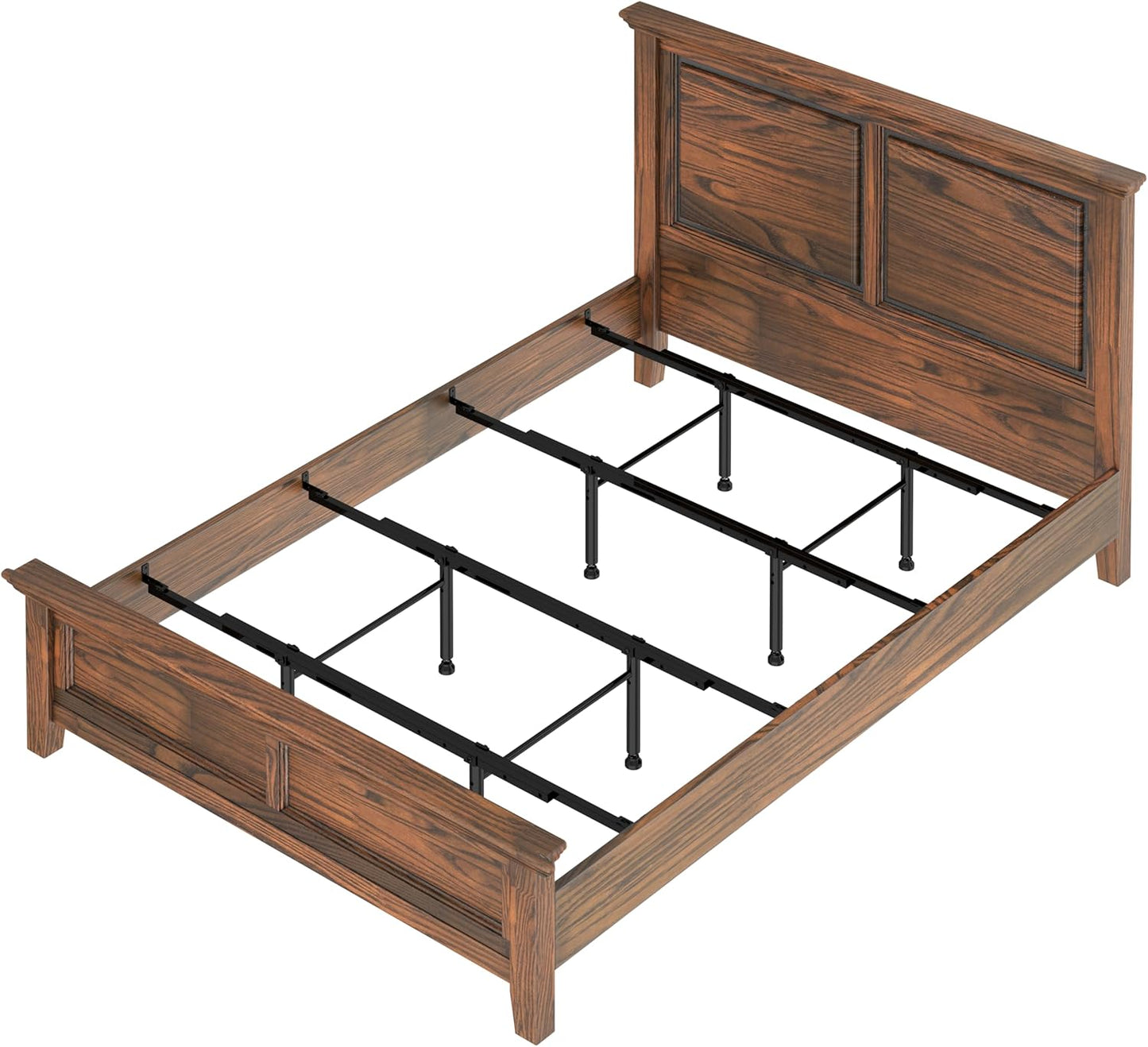 Bed Frame Support System - 4 Cross Rails,Universal Strong Center Support Beams for Full, Queen and King,California King Metal/Wood/Upholstered Bed
