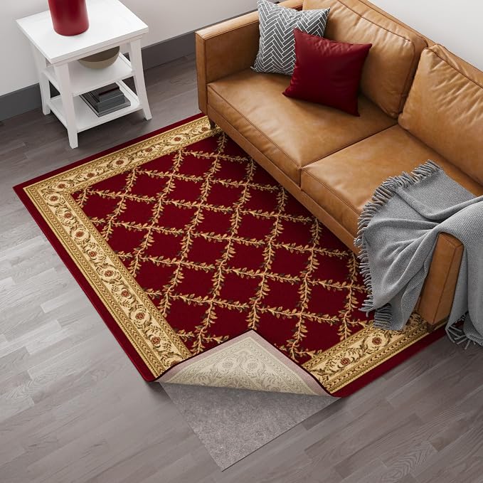 Ottomanson 7' x 8' Non-Slip Rug Pad Gripper 1/4 Inch Thick Dual Surface Felt + - Image 9