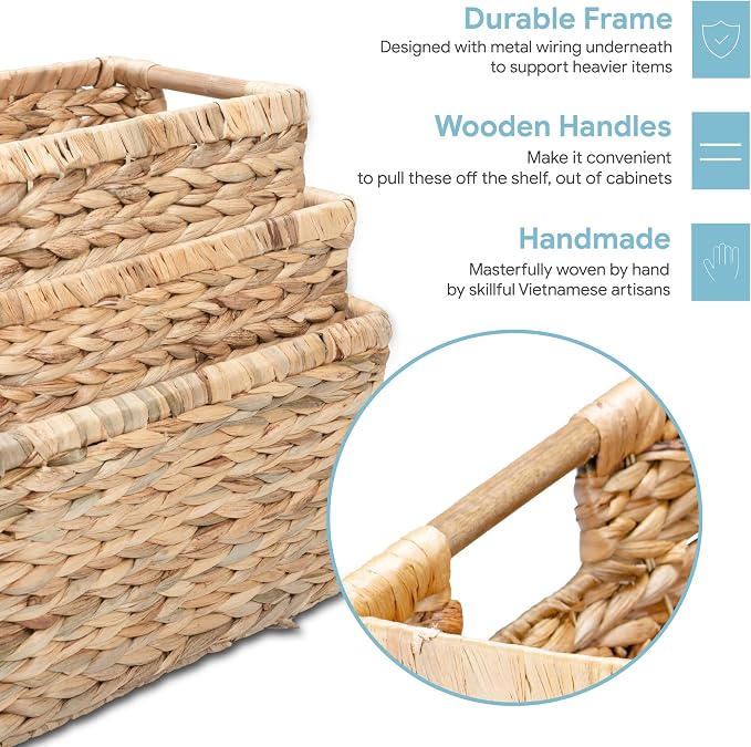 Water Hyacinth Storage Baskets - Image 4