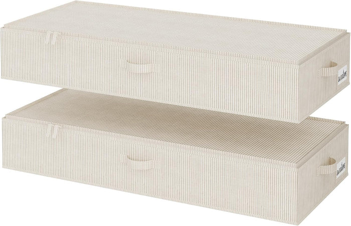 StorageWorks 7 Inch Low Profile Under Bed Clothes Storage Bins with Lids