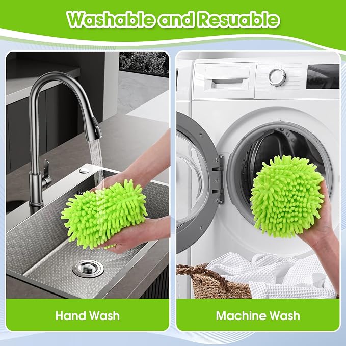 4 Pcs Spin Mop Heads Replacements & 1 Base Set - Image 3