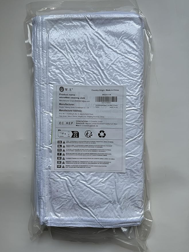 White Microfiber Cleaning Cloth 13"x13", Ultra Soft Absorbent Microfiber - Image 8