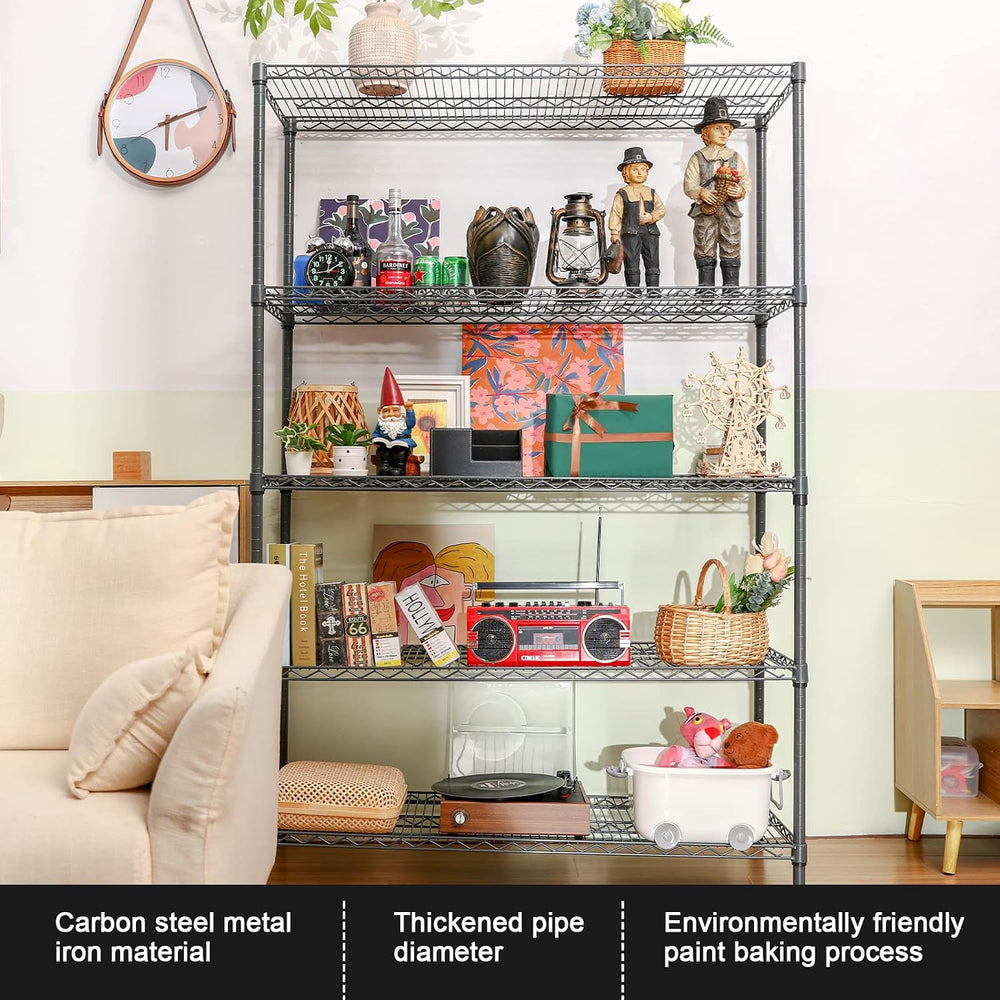 Land Guard 5 Tier Storage Racks and Shelving - 48" L x 20" W x 72&q...