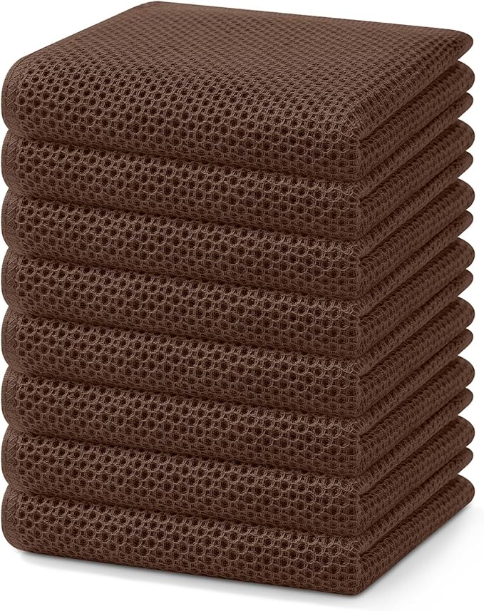 Homaxy 100% Cotton Waffle Weave Kitchen Dish Towels, Ultra Soft Absorbent Quick by Homaxy