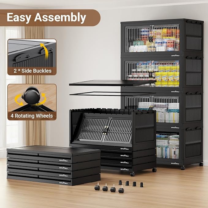 BROVIEW 800Qt Extra Large Stackable Storage Bins