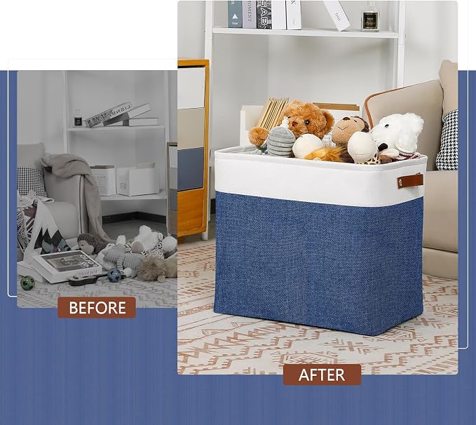 DULLEMELO Extra Large Storage Baskets, Fabric Storage Bins - Image 3