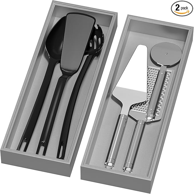 Bamboo Drawer Organizer, Extra Large Silverware Organizer by Lixple